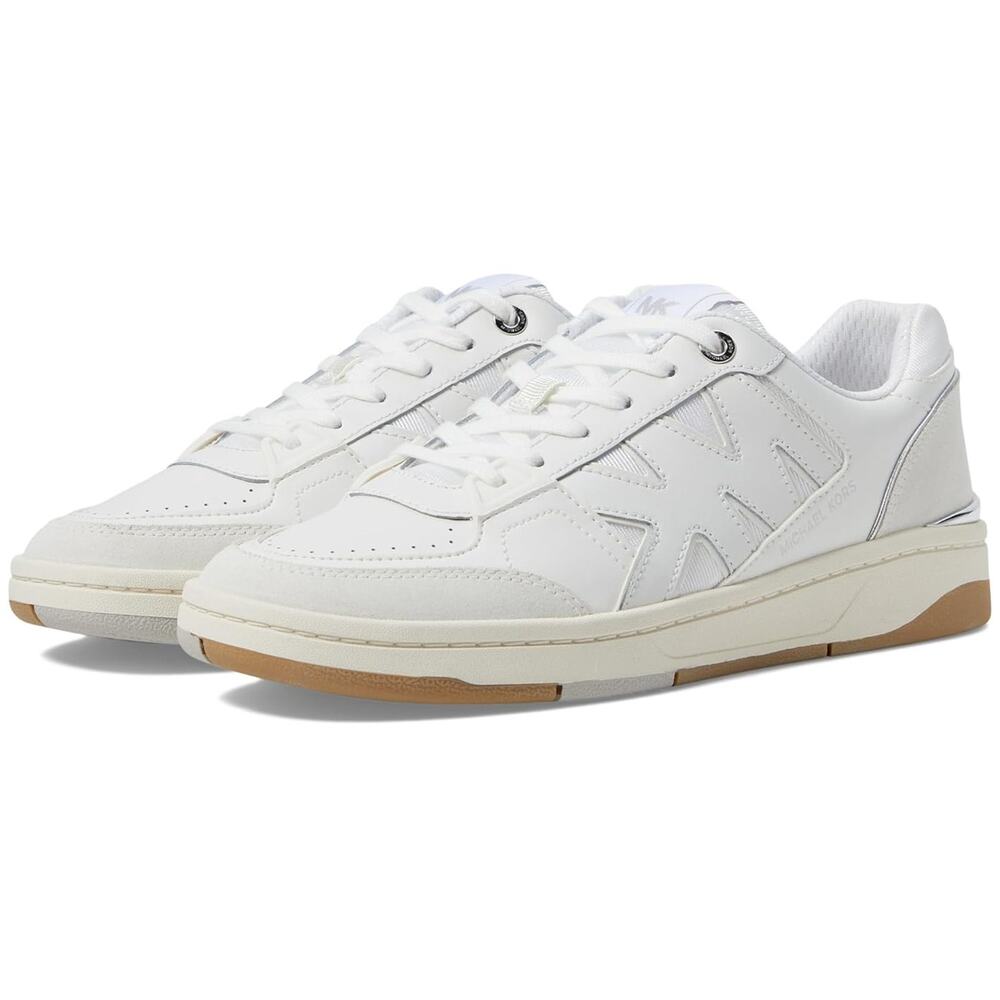 MICHAEL Michael Kors Women Rebel Lace Up Low Top Sneaker Size US 10M Optic White